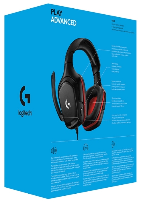 Цена Гарнитура LOGITECH G332 Leatherette 981-000757