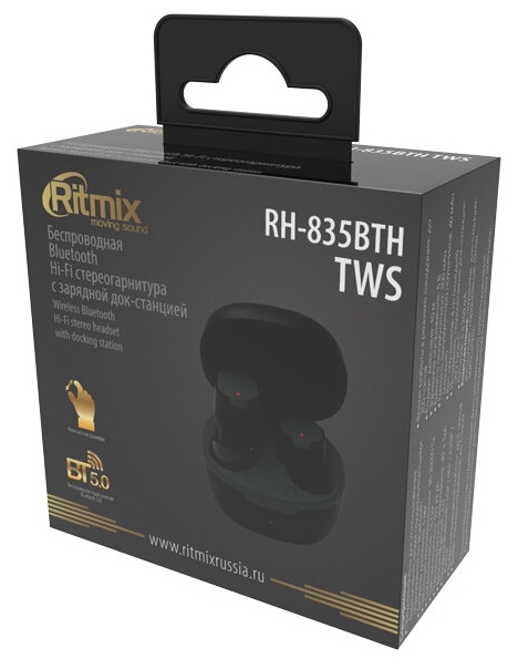Цена Наушники RITMIX RH-886BTH TWS Black
