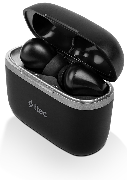 Картинка Наушники TTEC AirBeat Move True Wireless Headsets Black (2KM138S)