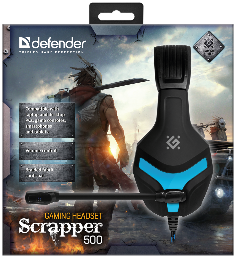 Гарнитура DEFENDER Scrapper 500 Black-Blue (64501) Казахстан