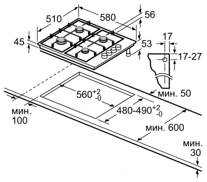 Фото Варочная поверхность BOSCH PBY6C6B80O