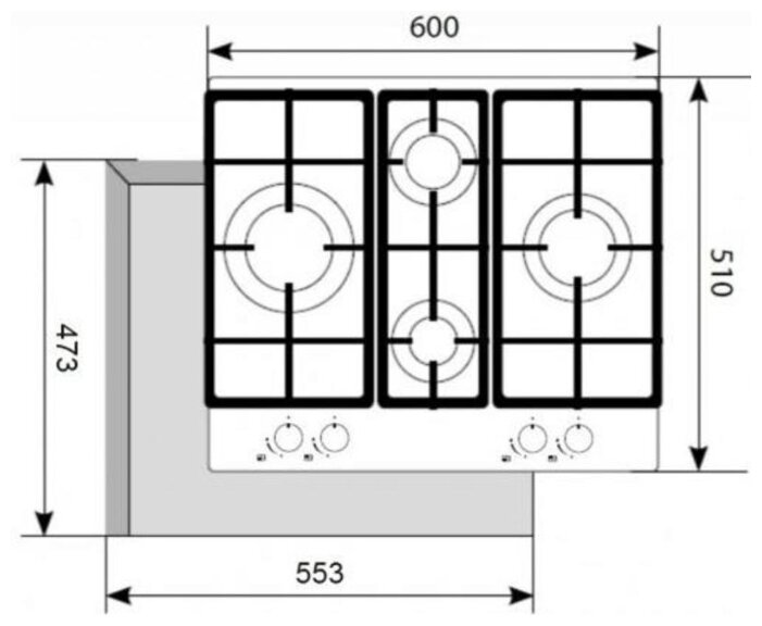 Фото Варочная поверхность AKPO PGA 755 WGC-T BL