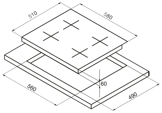 Фото Варочная поверхность KORTING HK 62051 B