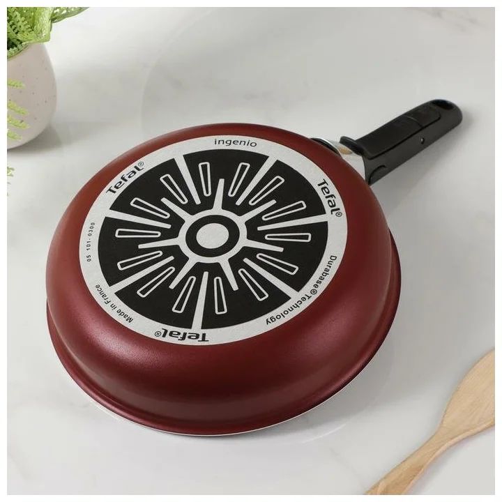 Цена Сковороды набор TEFAL 4175810 INGENIO Red 5 с ручкой 22/26