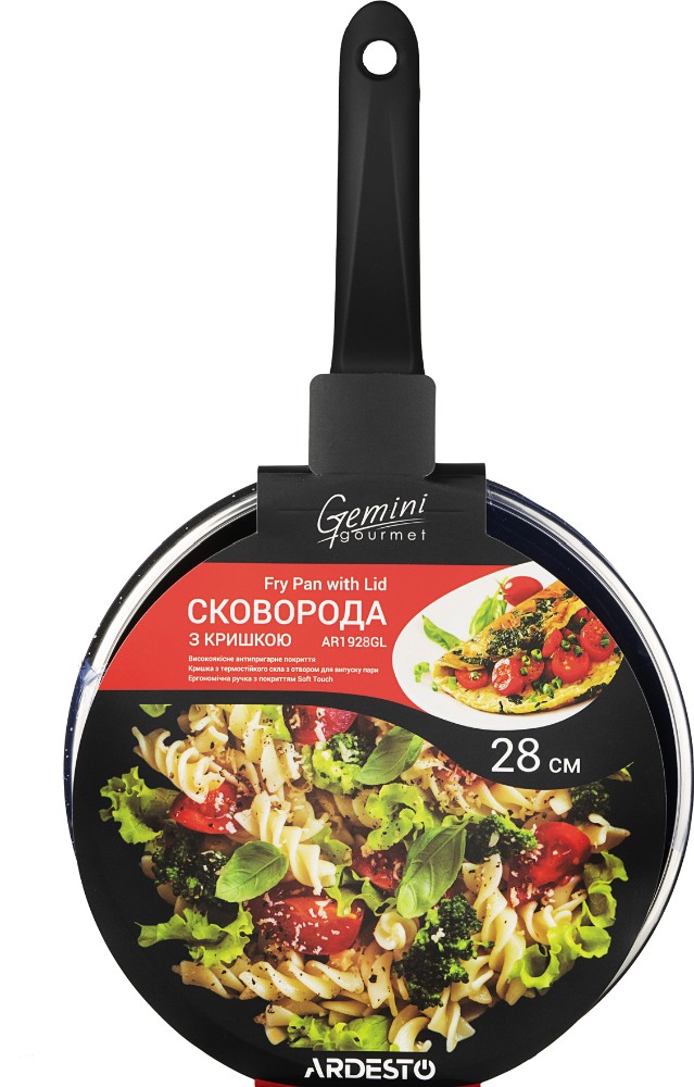 Фото Сковорода ARDESTO Gemini Gourmet с крышкой 28 см AR1928GL