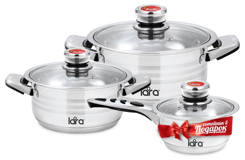 Набор посуды LARA LR02-104 ADAGIO 3 пр