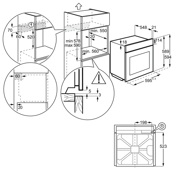 Фотография Духовка ELECTROLUX OEF3H70TX