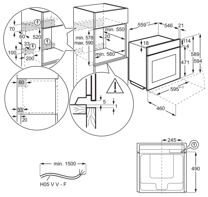 Фото Духовка ELECTROLUX OEF5H50V