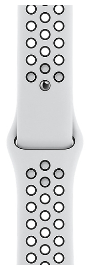 Фотография Смарт-часы APPLE Watch Nike Series 6 44mm Silver Aluminium, Pure Platinum Case/Black Nike Sport Band A2292 (MG293GK/A)