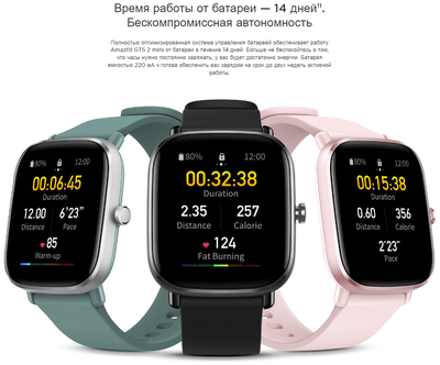 Смарт-часы XIAOMI Amazfit GTS2 mini A2018 Breeze Blue A2018 Казахстан