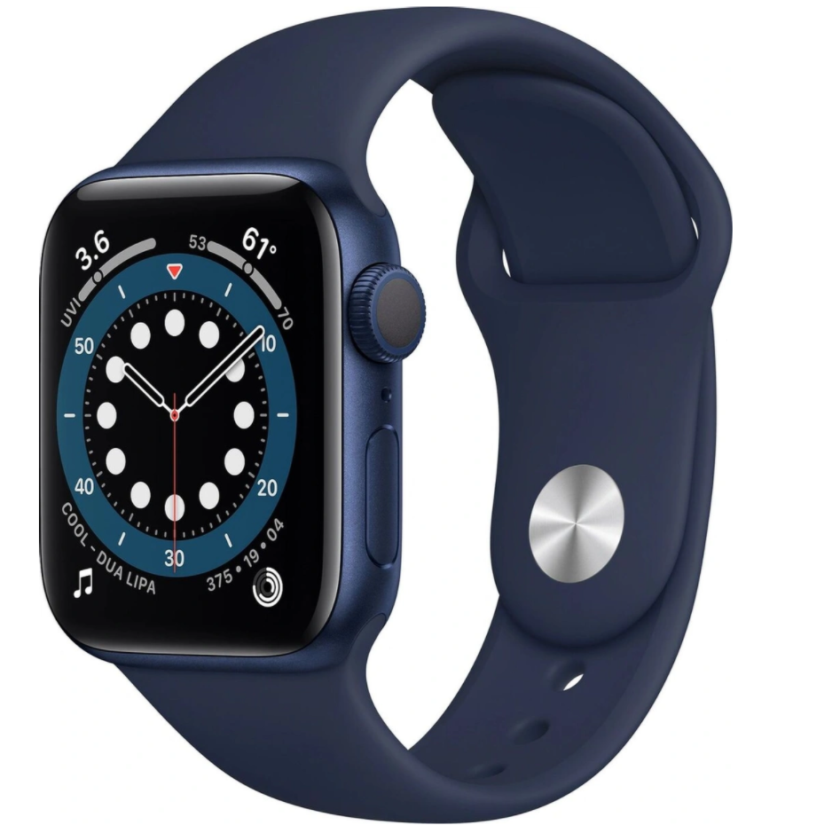 Смарт-часы APPLE Watch Series 6 44mm Blue Aluminium Case/Deep Navy Sport Band A2292 (M00J3GK/A)