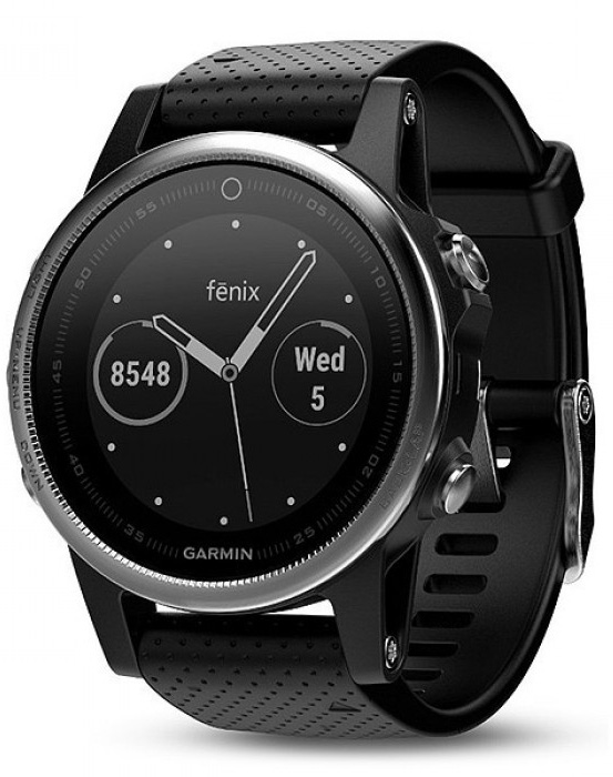 Смарт-часы GARMIN Fenix 5S Silver with Black band