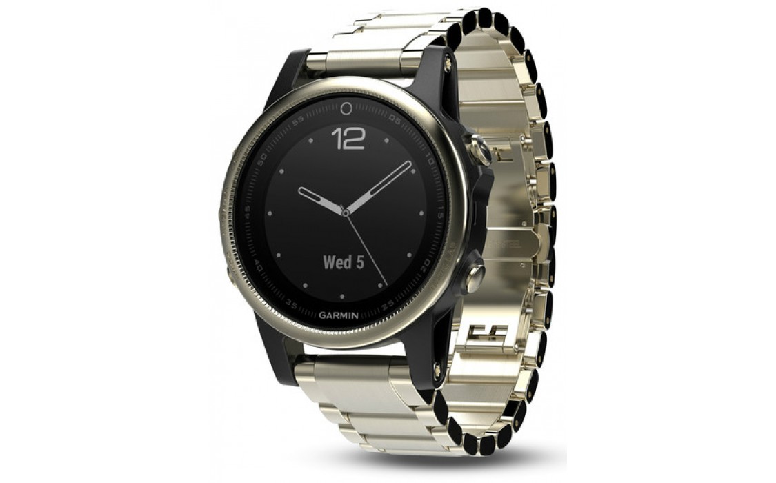 Смарт-часы GARMIN Fenix 5S Sapphire Goldtone with metal Band