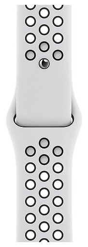 Фотография Смарт-часы APPLE Watch Series 6 40mm Silver Aluminium Case/Pure Platinum/Black Nike Sport Band A2291 (M00T3GK/A)