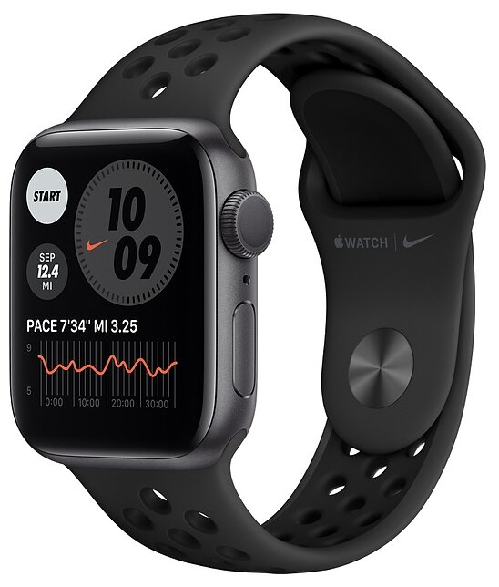 Смарт-часы APPLE Watch Nike Series 6 GPS 40mm Space Gray Case/Anthracite-Black Nike Sport Band Regular A2291 (M00X3GK/A)