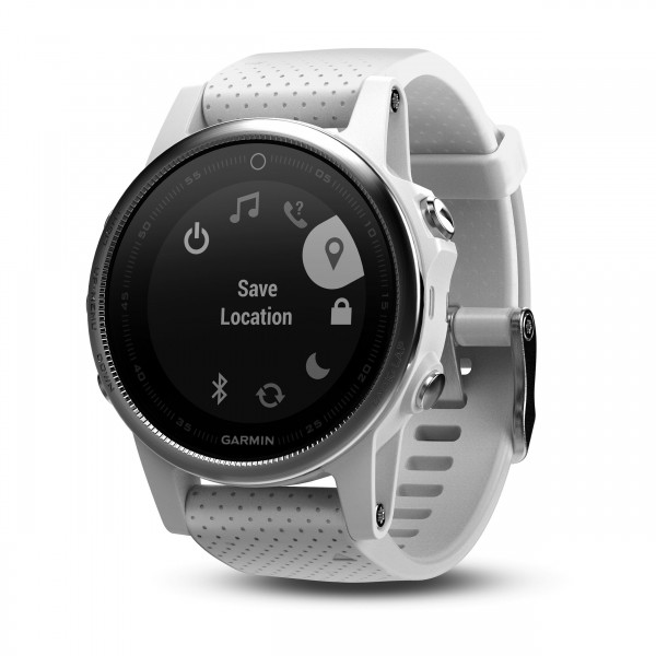 Смарт-часы GARMIN Fenix 5S Silver with Carrara white band