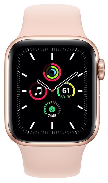 Фото Смарт-часы APPLE Watch SE 40mm Gold Aluminium Case/Pink Sand Sport Band A2351 (MYDN2GK/A)