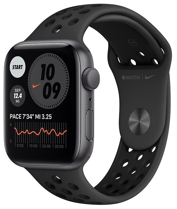 Смарт-часы APPLE Watch Nike SE GPS 44mm Space Gray Aluminium Case/Anthracite/Black Nike Sport Band A2352 (MYYK2GK/A)