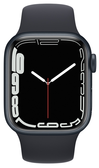 Фото Смарт-часы Apple Watch Series 7 GPS 45mm black nike sport band MKNA3