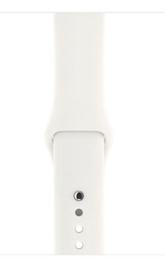 Фотография Смарт-часы APPLE Watch Series 3 GPS 42mm Silver Aluminium Case with White Sport Band (MTF22GK/A)