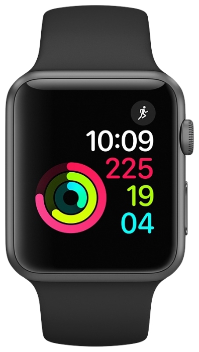 Фото Смарт-часы APPLE Watch Series 3 GPS 38mm Space Grey Aluminium Case with Black Sport Band (MTF02GK/A)