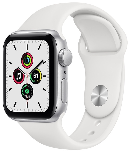 Смарт-часы APPLE Watch SE GPS 40mm A2351 Silver Aluminium Case/White Sport Band (MYDM2GK)