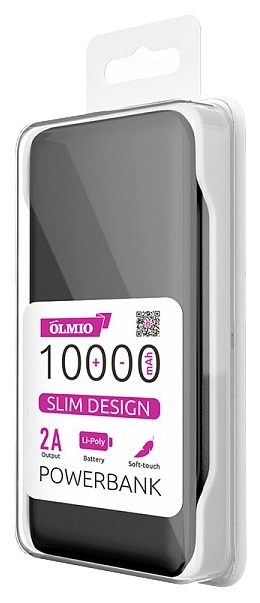 Фотография Power bank OLMIO Slim 10000 mAh Black