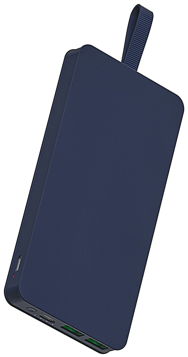 Power Bank INTERSTEP 10000мАч TypeC PD QC 8pin вх петля Blue (IS-AK-PB10HO8PD-BLUB201)