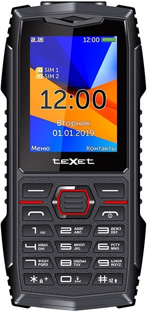 Мобильный телефон TEXET TM-519R Black-Red