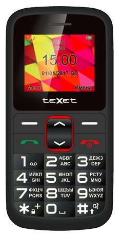 Мобильный телефон TEXET TM-B217 Black-red