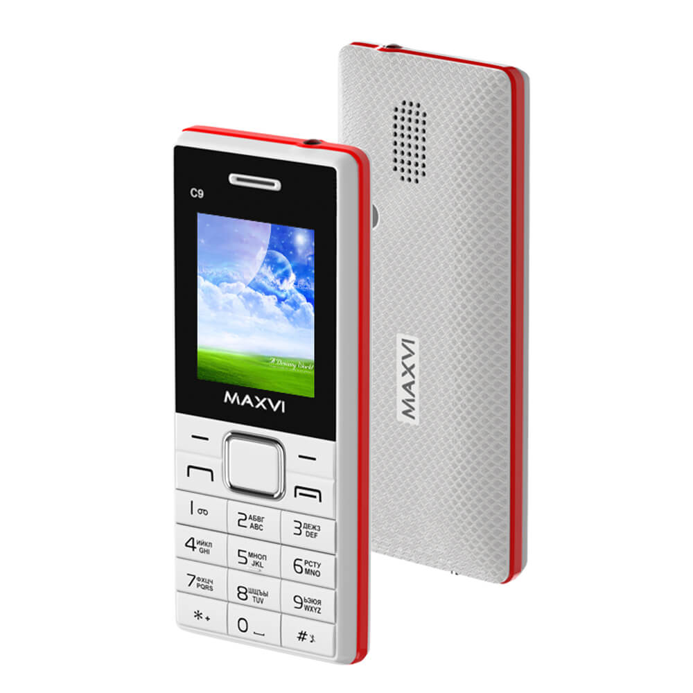 Фото Мобильный телефон MAXVI C9 White-Red