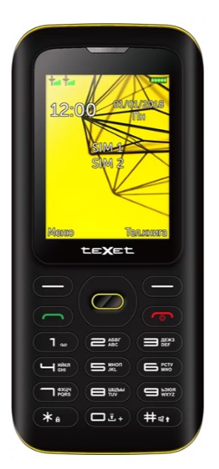 Мобильный телефон TEXET TM-517R Black-Yellow