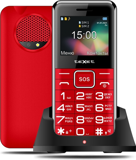 Мобильный телефон TEXET TM-319 Red