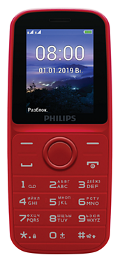 Мобильный телефон PHILIPS E109 Red