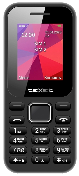 Мобильный телефон TEXET TM-122 Black