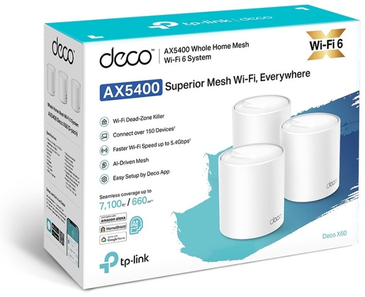 Фотография Маршрутизатор TP-LINK Deco X60 (3-pack)