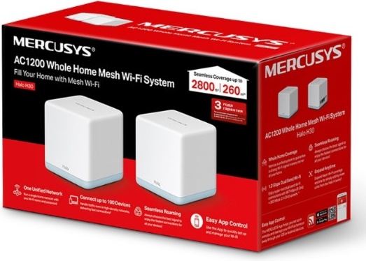 Фотография Маршрутизатор MERCUSYS Halo H30 (2-pack)