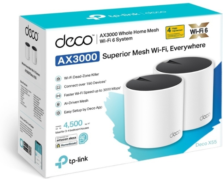 Фото Маршрутизатор TP-LINK Deco X55 (2-pack)