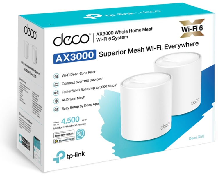 Фотография Маршрутизатор TP-LINK Deco X50 (2-pack)