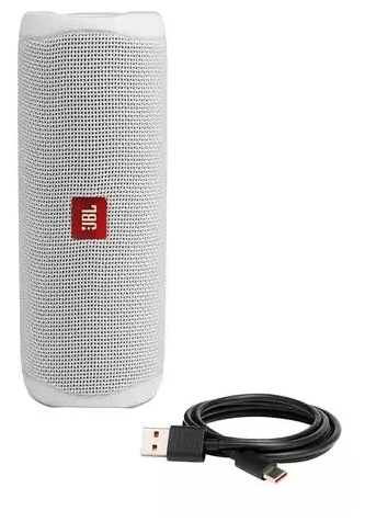 Цена Портативная акустика JBL Flip 5 White (JBLFLIP5WHT)