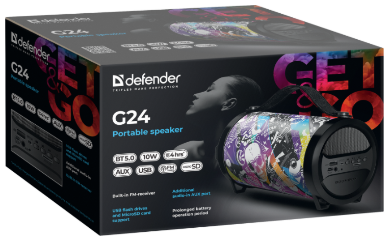 Купить Портативная аккустика DEFENDER G24 (65125)