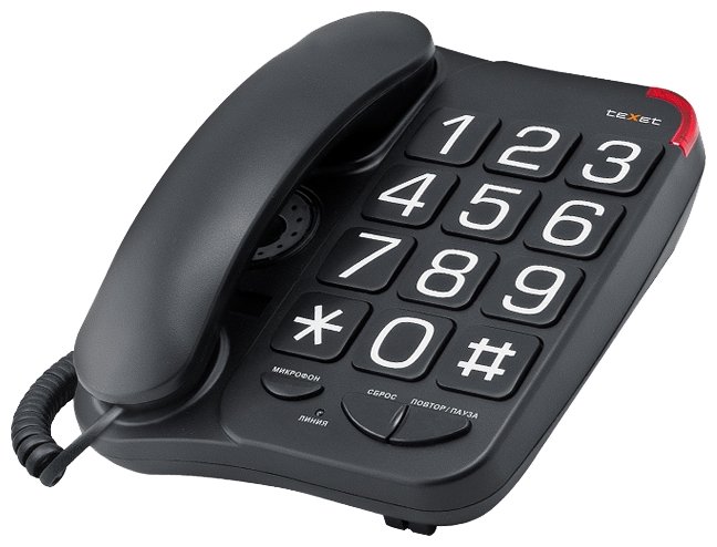 Проводной телефон TEXET TX-201 Black