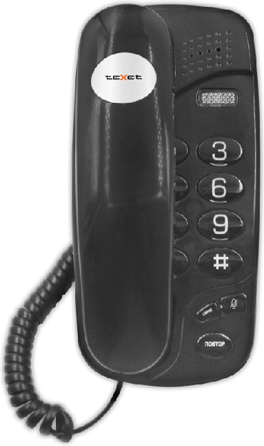 Проводной телефон TEXET TX-238 чёрный