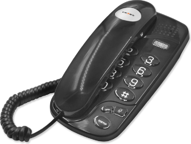 картинка Проводной телефон TEXET TX-238 чёрный от магазина 1.kz