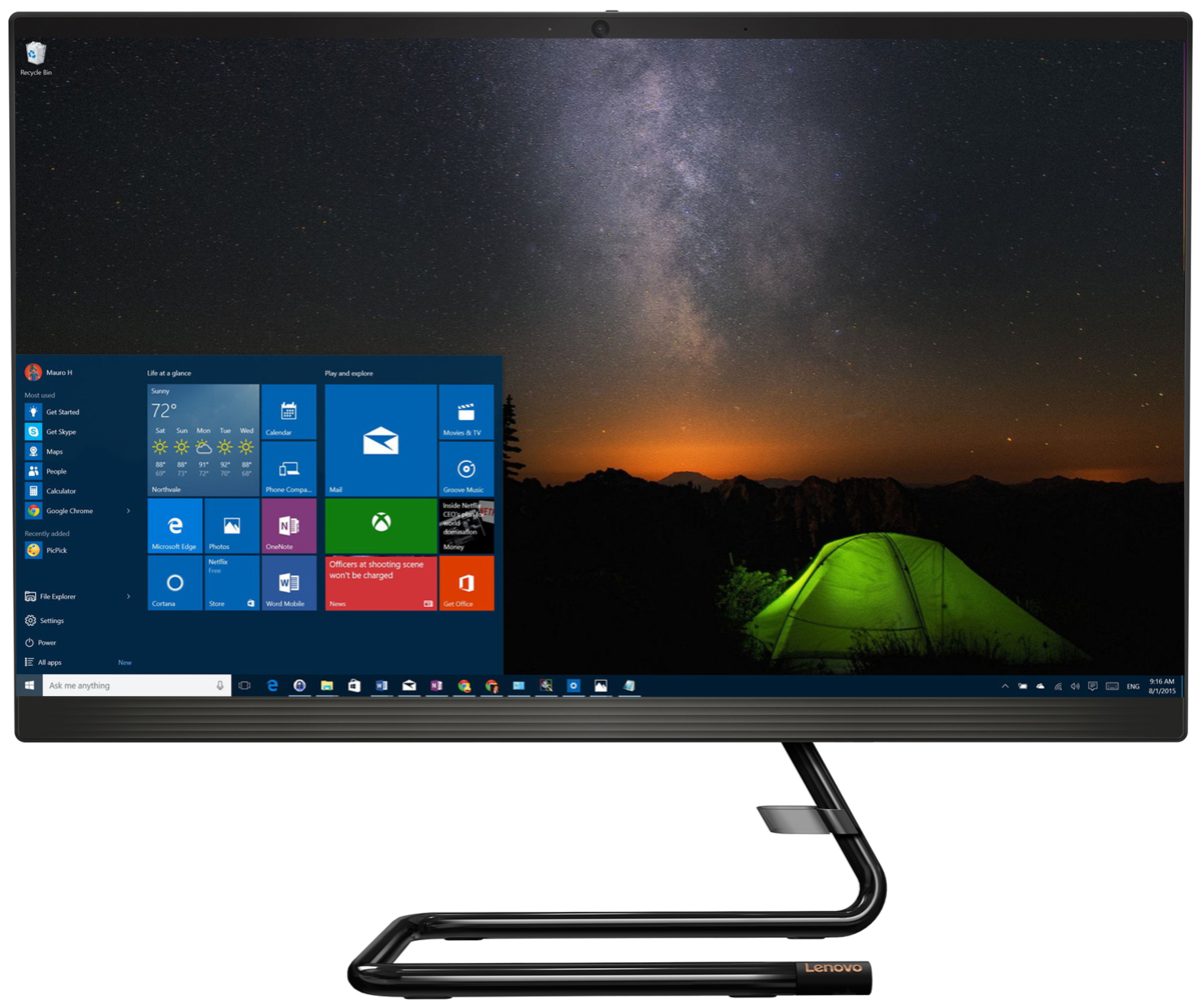 Картинка Моноблок LENOVO AIO 3 23,8'FHD/Celeron-J4025/4Gb/TB/DVD/DOS (F0E7001WRK)