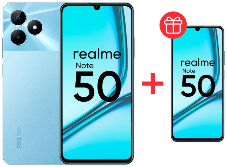 Смартфон REALME Note 50 3/64Gb Blue +подарок Note 50 3/64Gb Blue