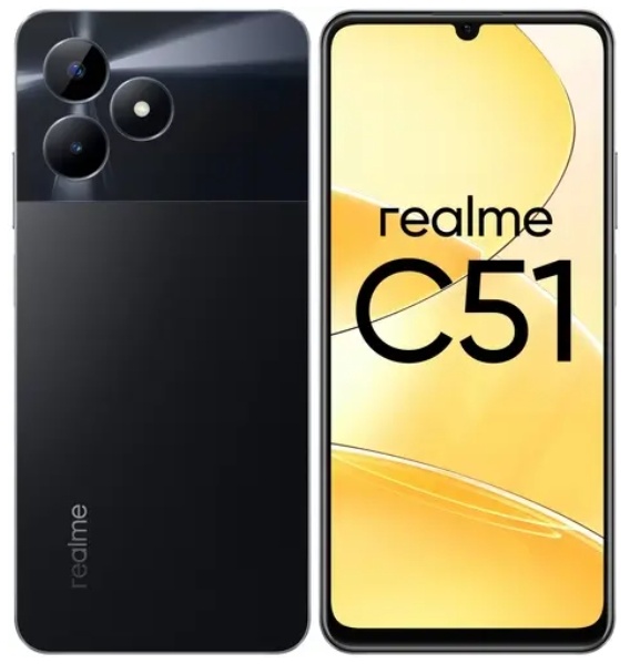 Смартфон REALME C51 4/128Gb Carbon Black (RMX3830)