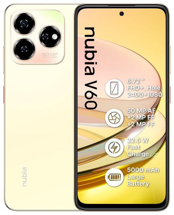 Смартфон ZTE Nubia V60 8/256Gb Gold