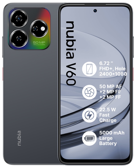 Смартфон ZTE Nubia V60 8/256Gb Black