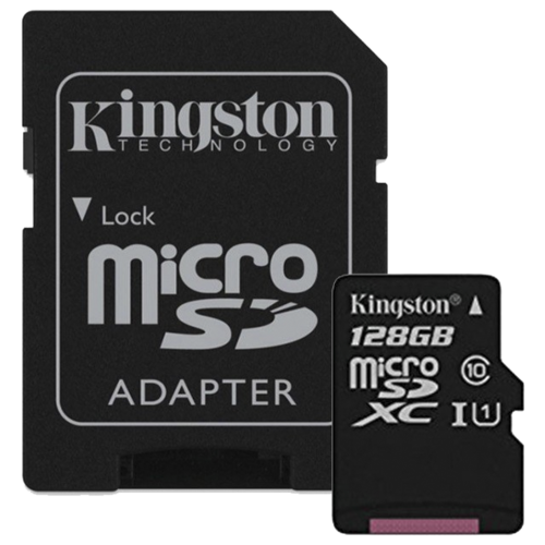 Фото Карта памяти KINGSTON microSDXC 128 GB UHS-I Class 3 + A (SDCR/128GB)